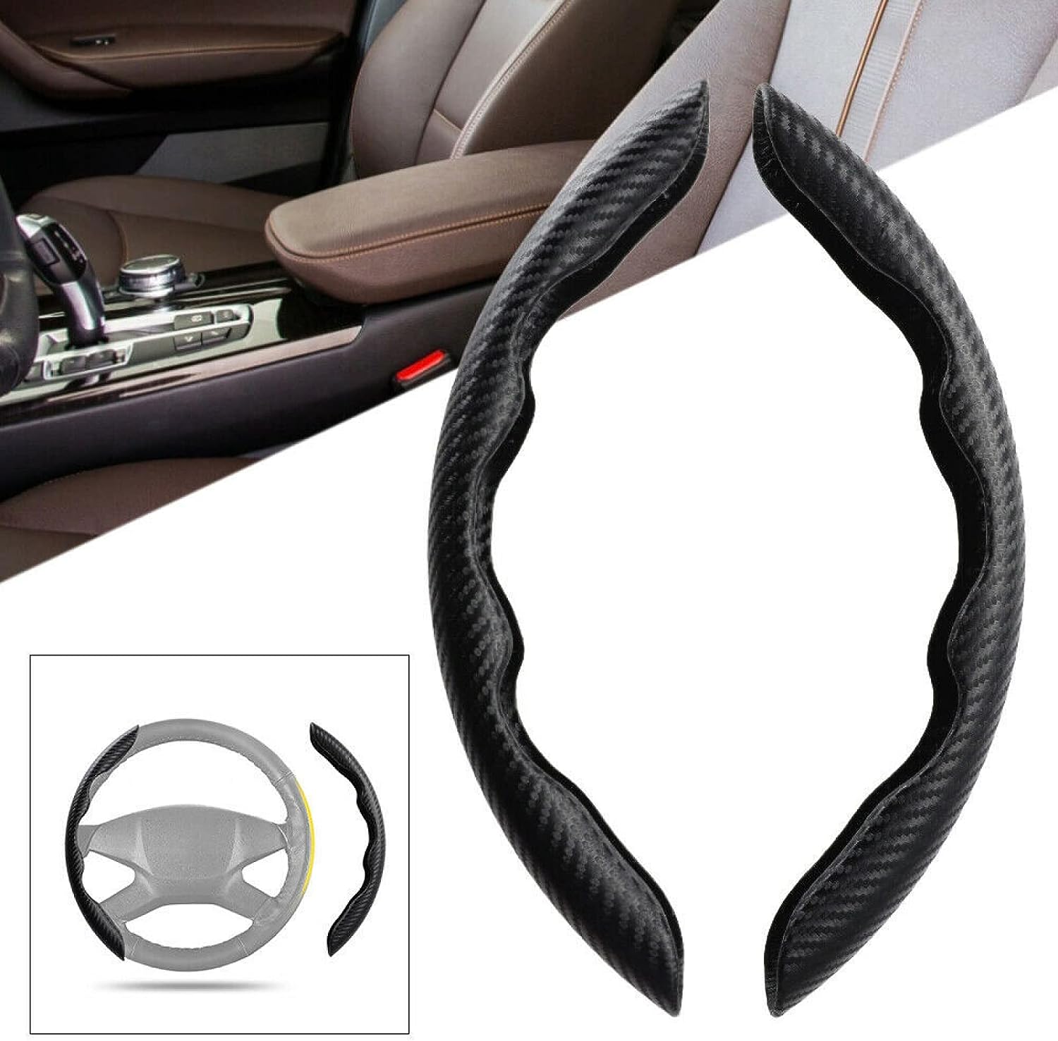 Non-Slip Plush Steering Wheel Cover-GN