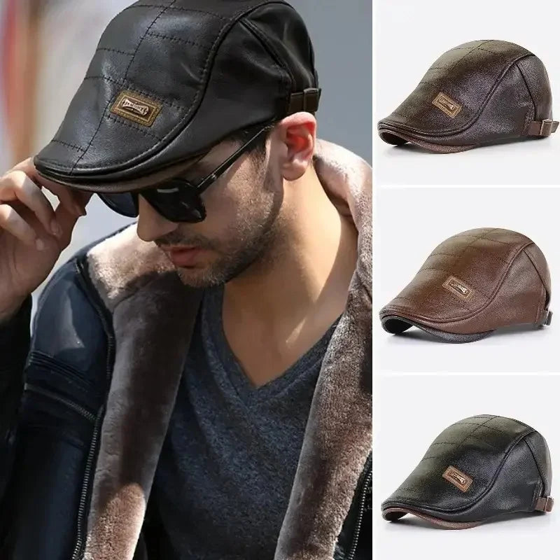 Béret en cuir tendance 2025-RDC