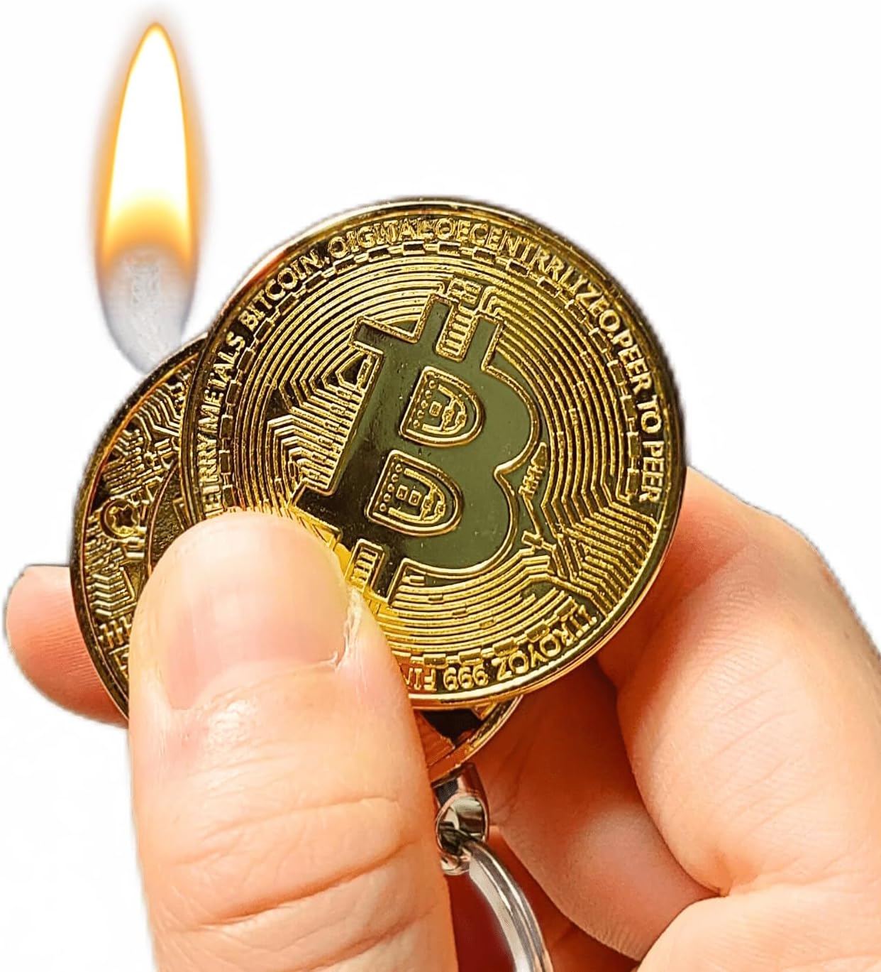 Briquet magique en forme de Bitcoin-RDC