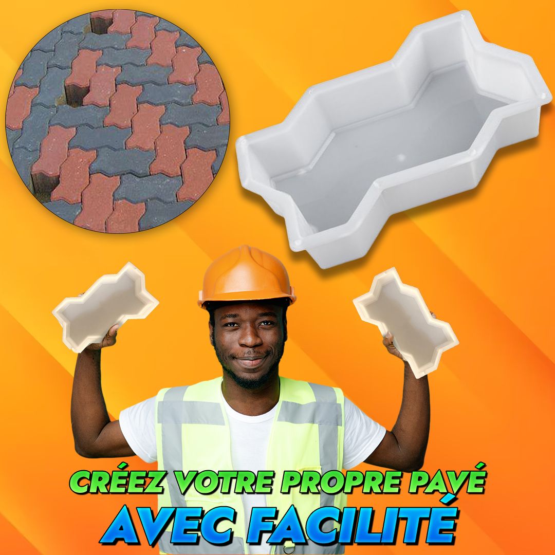 PACK ( 2 pieces) Moule en brique zig zag de bétonen-Gnk