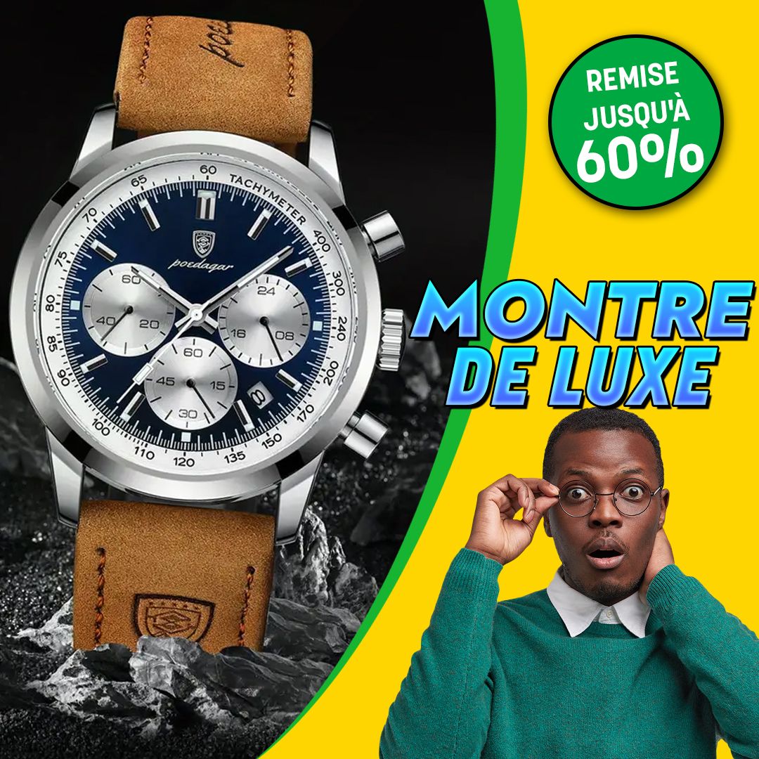 Montres de luxe pour homme POEDAGAR  cuir-CI